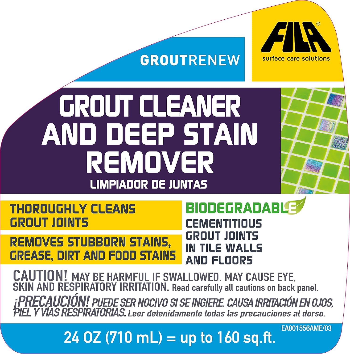 FILA Filagrout Net 24 OZ, Grout Cleaner for Tile Floors, Ceramic Tile and Porcelain Tile, Non-acid and Biodegradable