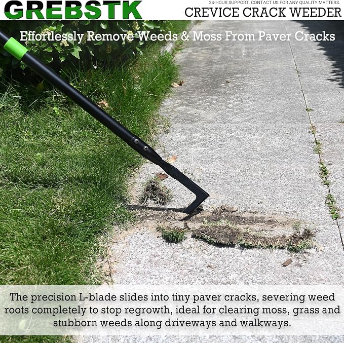 GREBSTK Crack Weeder Crevice Weeding Stainless Steel Tool Adjustable, 63 in | - Image 5