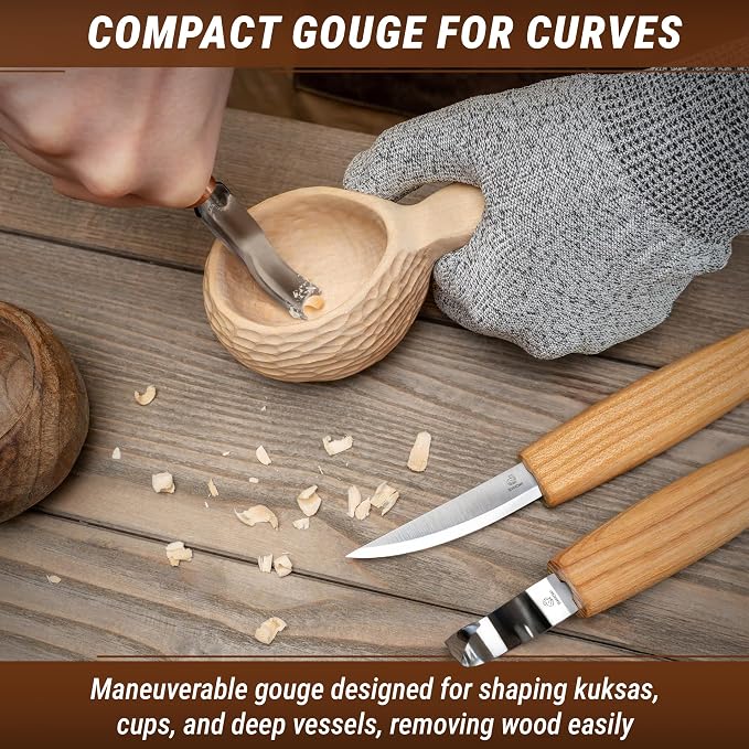BeaverCraft Wood Spoon Carving Tools Kit S14m – Wood Carving Knives - Image 5