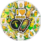 BulbaCraft Corn Stickers for Water Bottle and Laptop by BulbaCraft