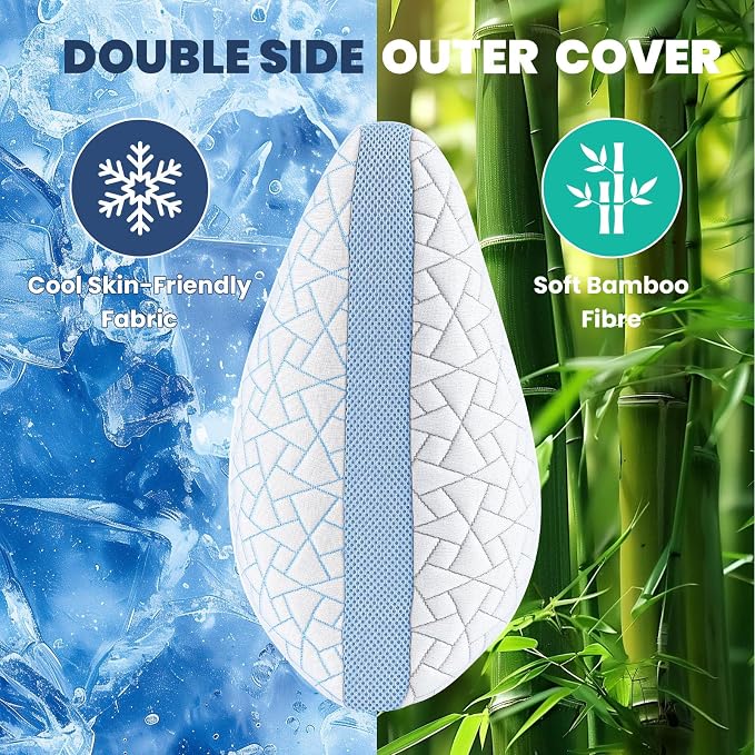 A-Pce Adjustable Pillow, Queen Size Set of 2 Bed Pillows - Image 4