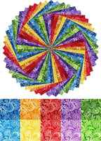 50pcs 8 x 8 inches Multicolor Cotton Fabric Bundle Squares - Image 4