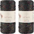 2 Pack of Sensy Premium 2mm 251 Yards Sparkle Polyester Rope 90% Polypropylene by SSENSY