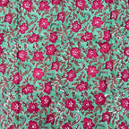 E-Tailor® Indian Ethnic 100% Cotton Voile Running Hand Block Print Natural - Image 2