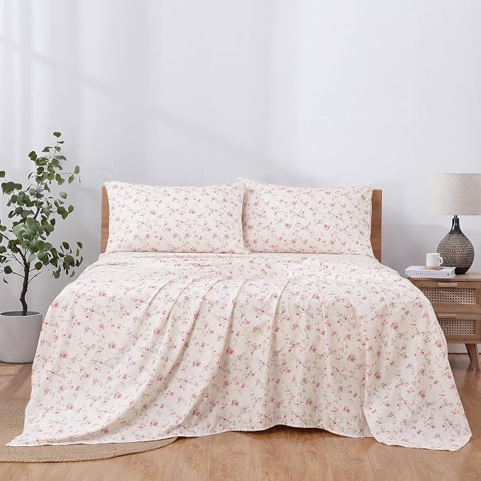 Modern Threads Printed 4-Piece Extra Soft Bedding Sheets & Pillowcase Set - Image 3