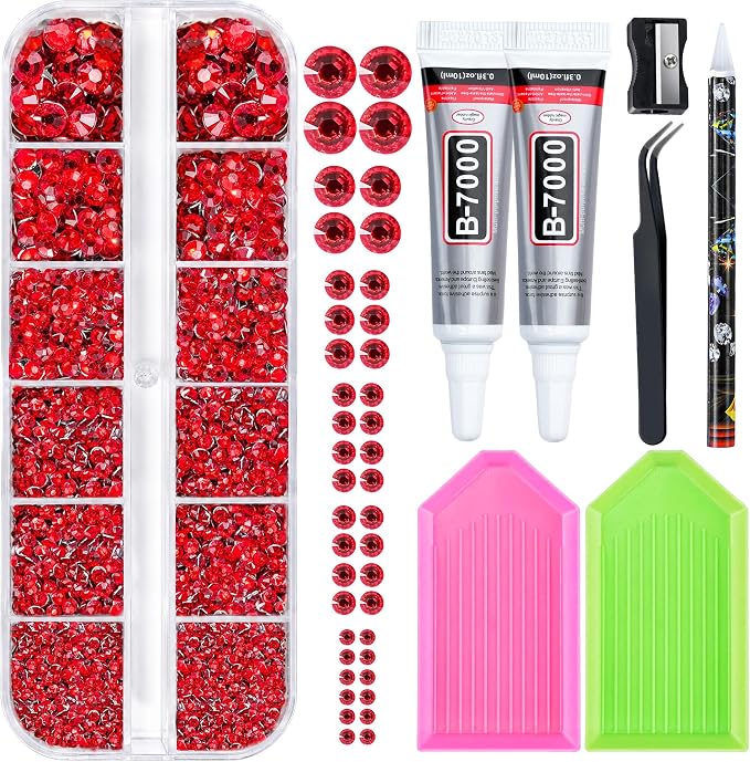 25000 Pcs Resin Jelly Rhinestones Kit, All-in-One Bedazzling Kit by Lotwow