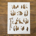 TIAMECH A4 Reusable Cute Panda Stencil by TIAMECH