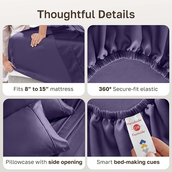 California Design Den Soft Twin Size 100% Cotton Sheet Sets, 400 Thread Count - Image 5