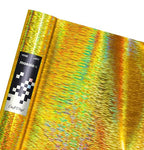 VViViD Mosaic+ Gold Brushed Holographic 1ft x 5ft Crafting Vinyl Crinkle-Free by VVIVIDVINYL