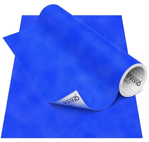 VViViD DECO65 Suede Brilliant Blue Permanent Adhesive Craft Vinyl by VVIVIDVINYL