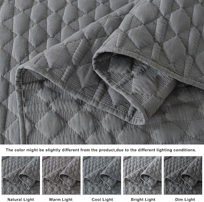 WDCOZY Oversized California Cal King Size Quilt Bedding Sets - Image 3