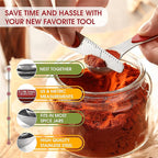 Spring Chef Red Stainless Steel Magnetic Measuring Spoons Set of 8 - Image 5