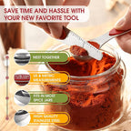 Spring Chef Red Stainless Steel Magnetic Measuring Spoons Set of 8 - Image 5
