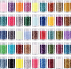 Pack of 45 Colors Iridescent Fine Glitter, Licool Extra Fine Holographic Glitter by Unknown