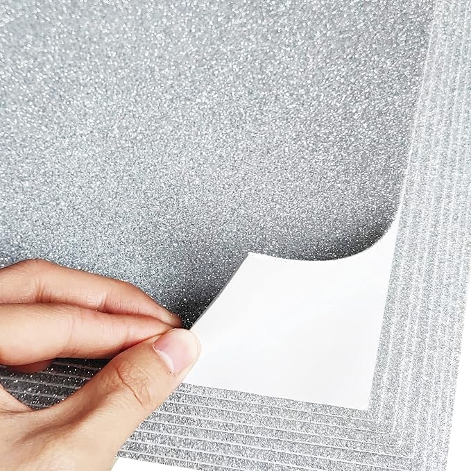SALEMAR Silver Sticky Glitter Foam Sheets - Image 3