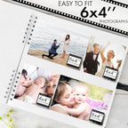 Bstorify Square Scrapbook Photo Albums 80 Pages White Thick Paper, Metal Corners - Image 4