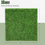 Shindel 10 Packs 6" x 6" Fake Grass Decor, Artificial Grass - Image 2