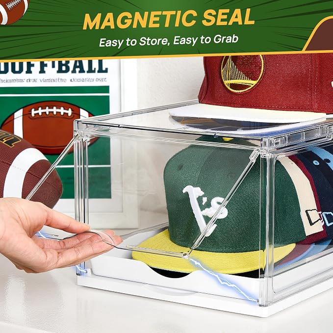 Vtopmart 6 Pack Stackable Baseball Caps Organizer, Each Holds 12 hats | Each - Image 4
