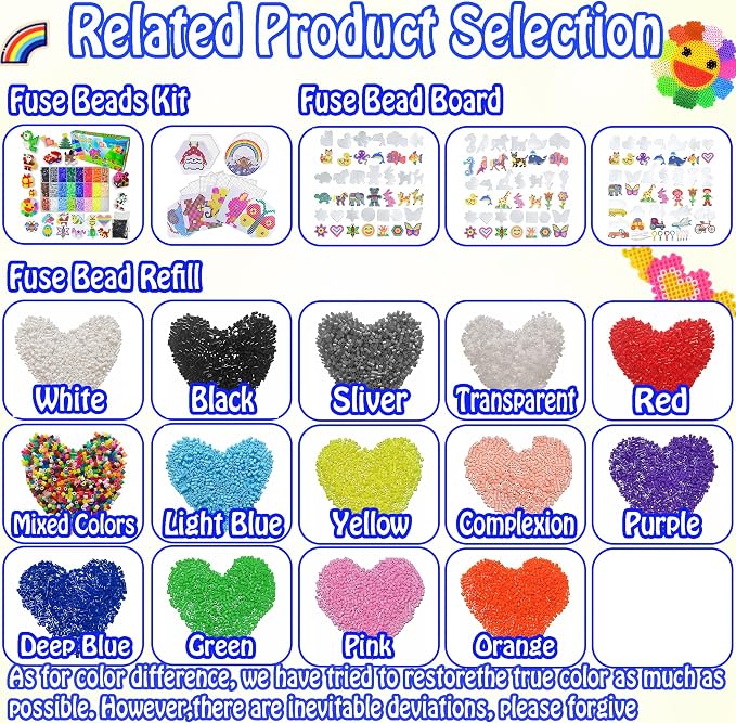 3000Pcs Beads Fuse Beads - 5mm Pink Melting Beads - Image 2
