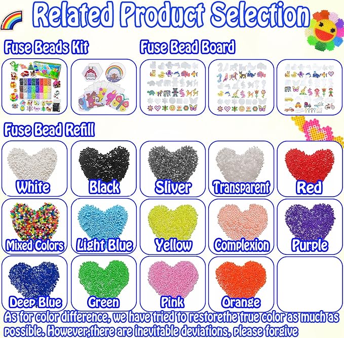 3000Pcs Beads Fuse Beads - 5mm Transparent Melting Beads - Image 2
