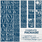Boutique Stencil Template Kit | 45 Reusable Pieces | Lettering Uppercase Both - Image 2