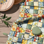 Patchwork Cotton Fabric Panel 61 x 36.6 Inches, Lemon Fruit Quilt Style Pattern - Image 8