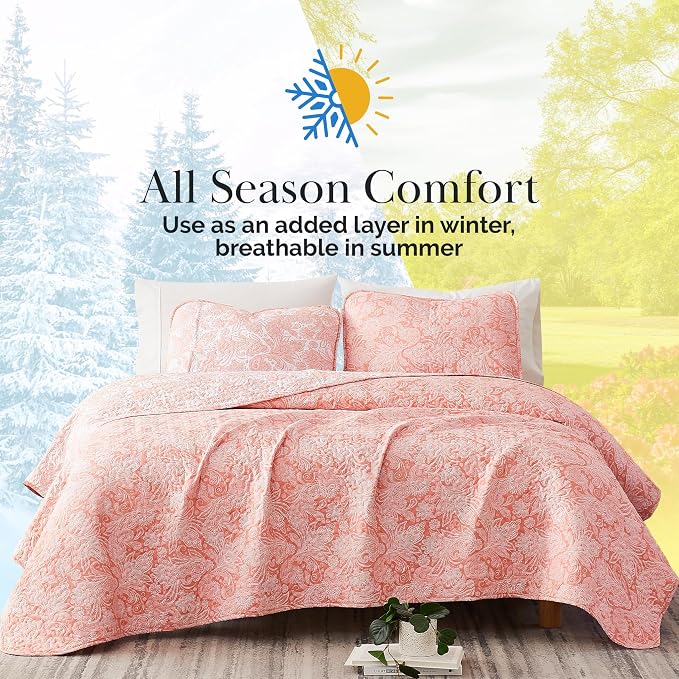 Southshore Fine Living, Inc. Paisley Quilt Set King/California Size, Light - Image 9