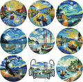 8 PCS Starry Sky Diamond Art Coasters Kit by Fotasmua