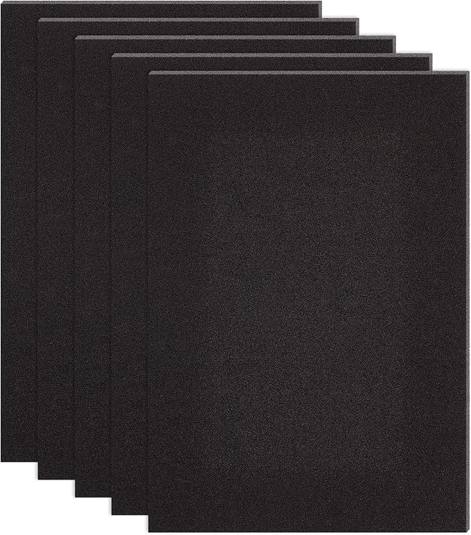 BENECREAT 10PCS Self Adhesive Backed Foam Sheet 12x8 Inch Black Nonslip EVA by BENECREAT