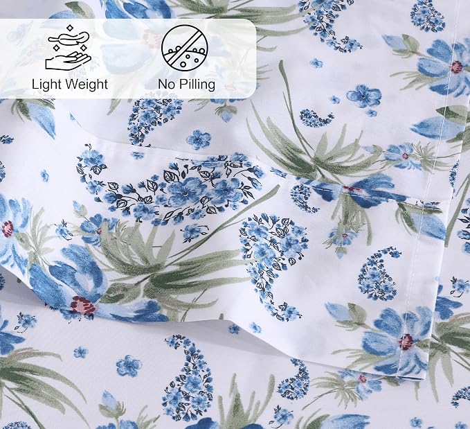 RUVANTI 100% Cotton Sheets – King Size Percale Bedding, Cooling & Breathable - Image 4