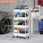 Heavy Duty 4 Tier Rolling Storage Cart Metal - Image 8