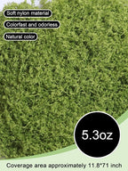 Forlaoers 5.3oz Light Green Artificial Floral Moss Fake Moss Faux Plant - Image 2