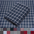 Pico Textiles 1 Yard Blue Tartan Plaid Flannel Fabric by PicoTextiles