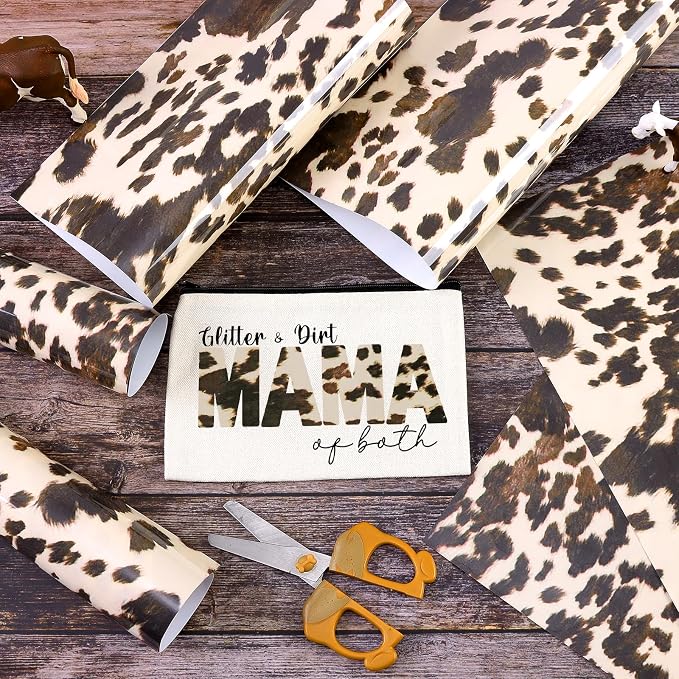 Tintnut Beige Cowhide Heat Transfer Vinyl, easy cut & weed, stretch washable - Image 3