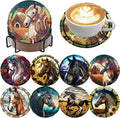 Zythron 8 Pack Diamond Art Coasters, Horse Diamond Painting Coasters Kits | by Zythron