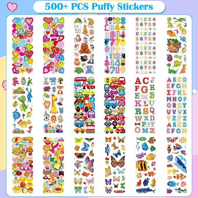 500+ Puffy Stickers, 3D Stickers - Image 3