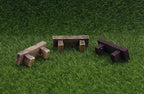 3Pcs Mini Resin Bench Miniature Fairy Garden Bench Dollhouse Accessories Statue - Image 5
