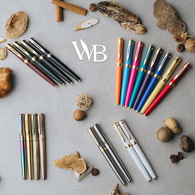 Wordsworth & Black Fountain Pen Set, 18K Gilded Broad Nib, Includes 6 Pack Ink - Image 8