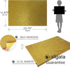 allgala X-Large Self-Adhesive Glitter EVA Foam Sheets 12 Pack 12x16 inch Paper - Image 2