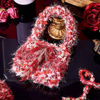2 Rolls Red Fun Fur Polyester Fringe Yarn Soft Novelty Decorative Yarn - Image 6