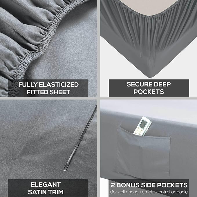 Mueller Luxury 6 Piece Queen Sheet Set - Image 4