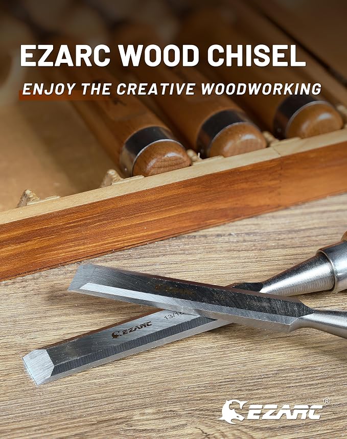 EZARC 6 Pieces Wood Chisel Tool Sets Woodworking Carving Chisel Kit - Image 5