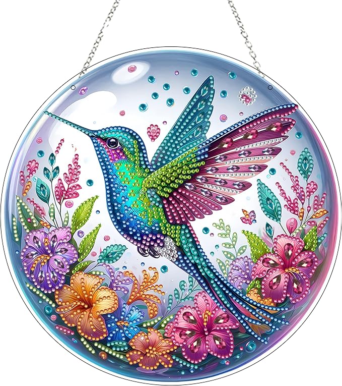 JJFox Diamond Art Hanging Kit for Adult, Special Shaped Rhinestone, DIY Acrylic by JJFox