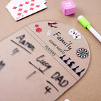 Acrylic Engraved Game Night Score Tracker, Transparent - Image 3