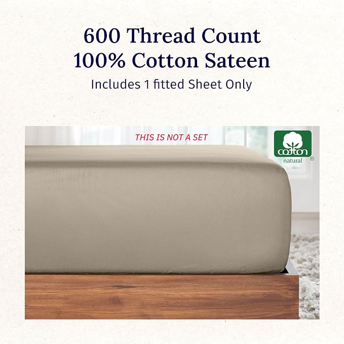 California Design Den Luxurious King Size Fitted Sheet Only - Image 4