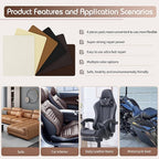 KING MOUNTAIN Leather Repair Patch, 2 Packs 9 x 11 Inches self Adhesive Leather - Image 5