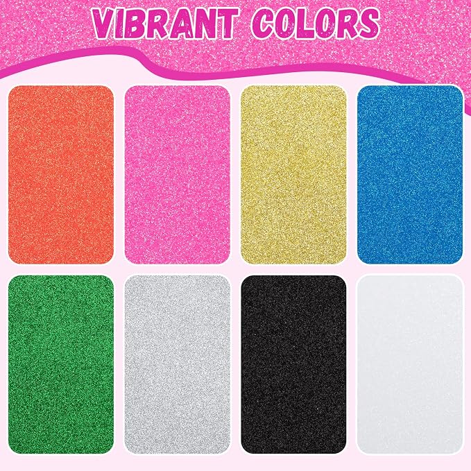 10 Pack Glitter Foam Sheets Craft 8 x 12 inch | Sparkles Foam Paper - Image 4