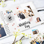 Bstorify Square Scrapbook Photo Albums 50 Pages White Thick Paper, Metal Corners - Image 5