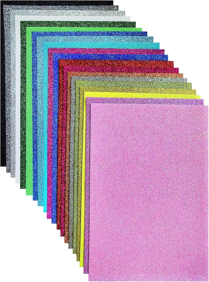 Glitter Felt, Glitter Sheets, 8 x12 inches Felt Glitter by Jtnohx