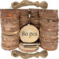 Unfinished Natural Wooden Slices 80 Pcs 3.2-4 Inch Wood Circles by KXEXK